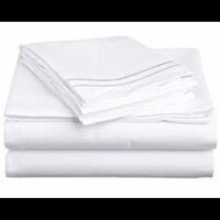 WHITE HOSPTEL COTTON BEDSHEET 108*108CM