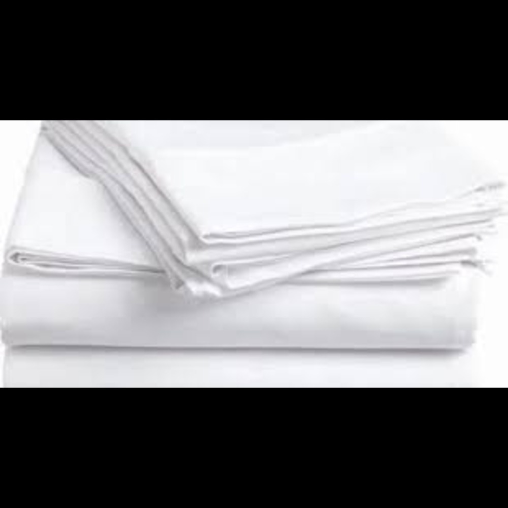 WHITE HOSPTEL COTTON BEDSHEET 108*108CM