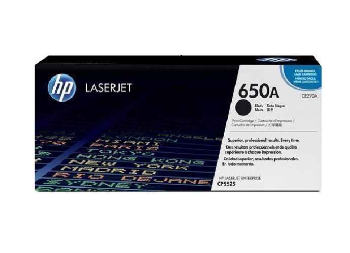 Hp Ce270A 650A Black Toner Cartridge - For Use In: Compatible With Clp-610Nd/Xip