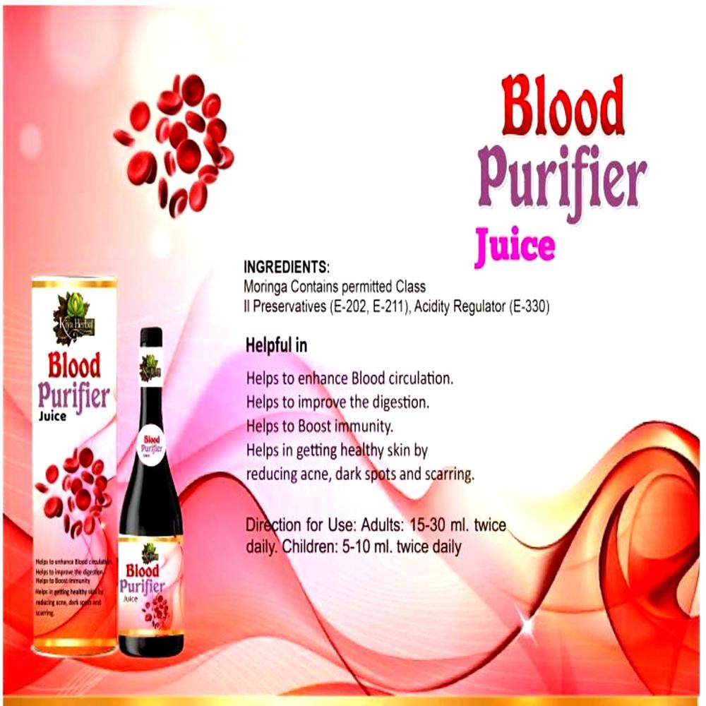 Pure Blood Purifier Juice Bulk 1000ml - Direction: Twice A Day Morning And Evening