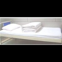 Hospital Glace Cotton White Bedsheet 100*108cm - Density: 100*108 Kilogram Per Cubic Meter (kg/m3)