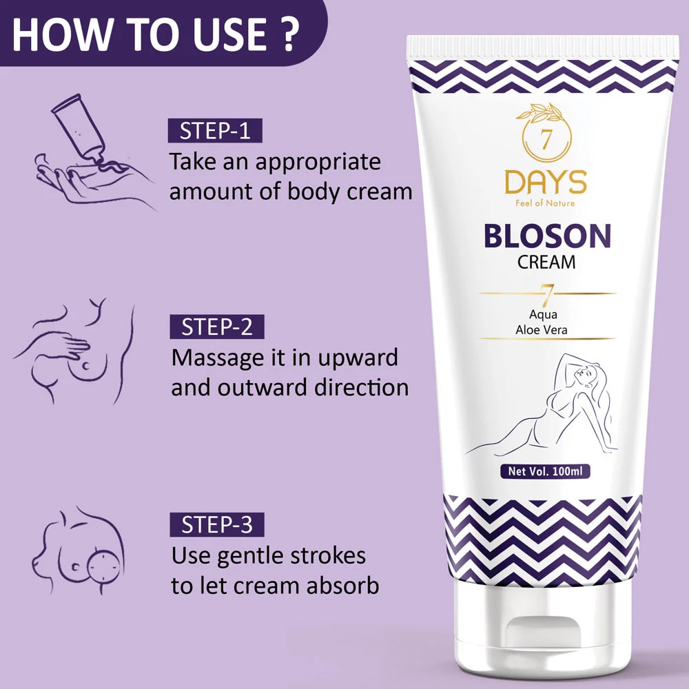 7 Days Natural Ayurvedic Bloson Bosom Enlargement Ehancemnet Tight Cream