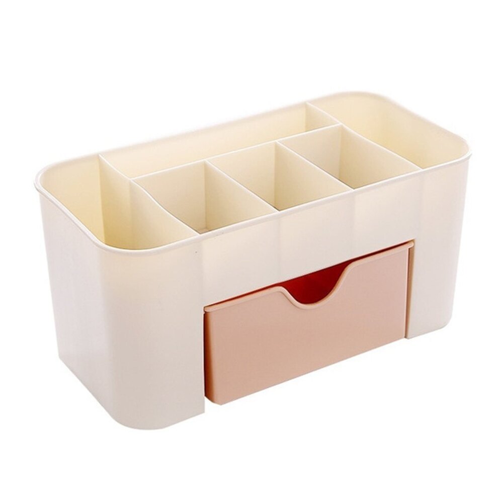 Plastic Cosmetic Storage Box - Plastic, Various Sizes, White Color, Polished Surface Finish | Elegant Organization For Lipsticks, Brushes & Skincare Products