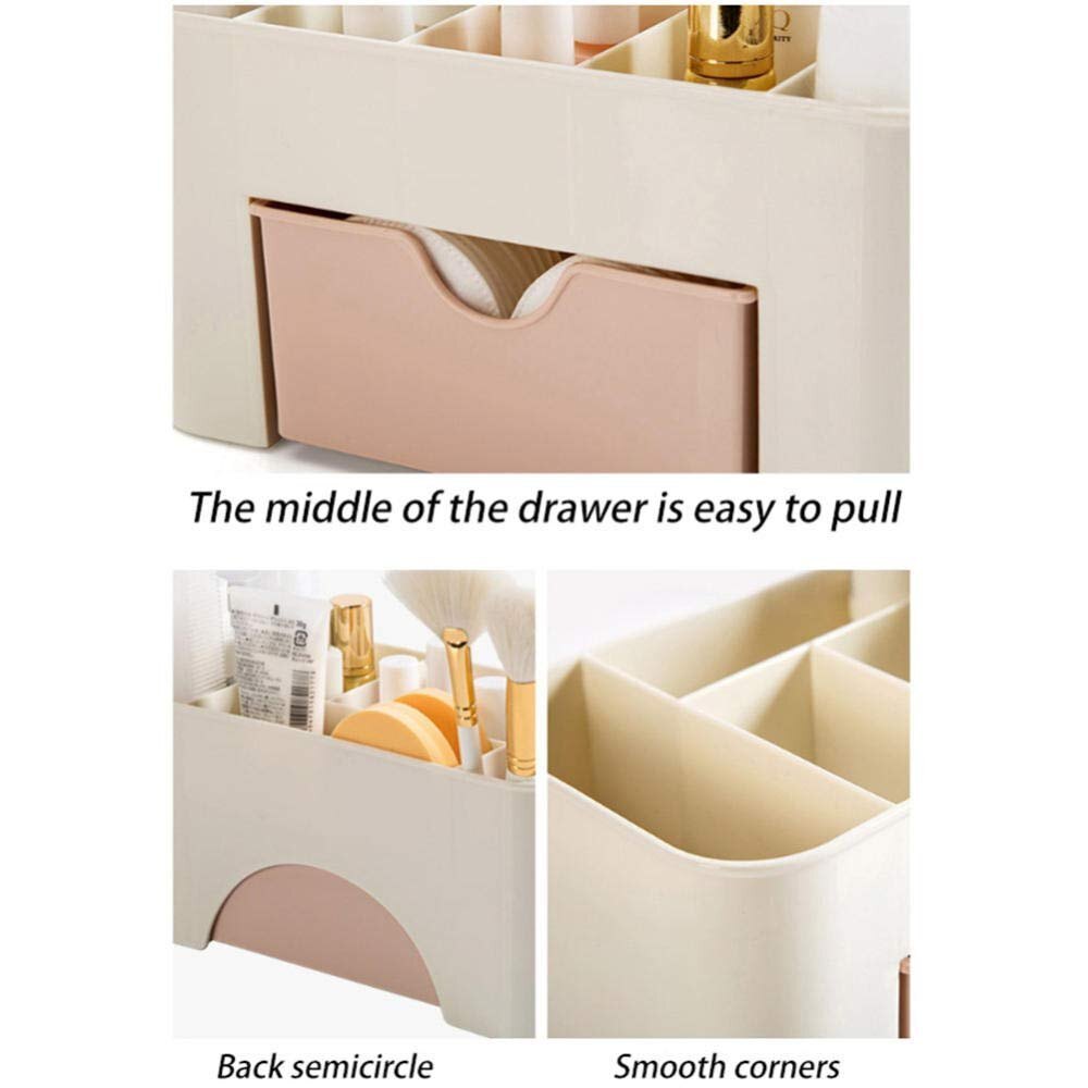Plastic Cosmetic Storage Box - Plastic, Various Sizes, White Color, Polished Surface Finish | Elegant Organization For Lipsticks, Brushes & Skincare Products