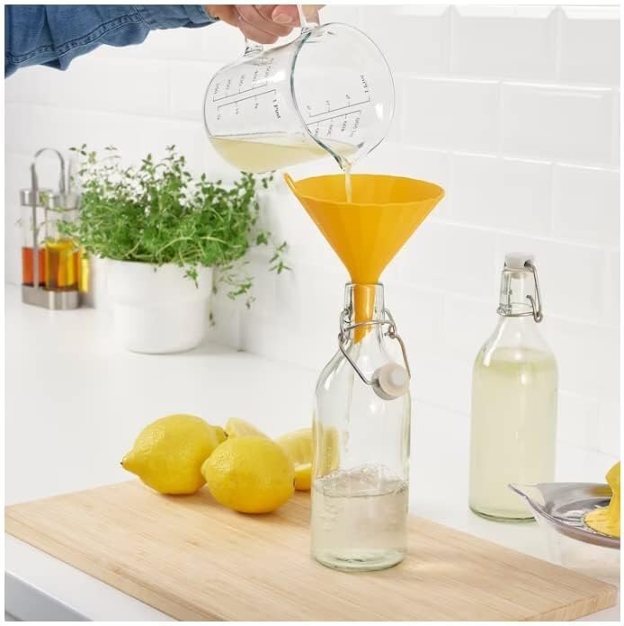 Kitchen Oil Funnel - Smooth Plastic, 12cm X 12cm X 13cm , Multi-color Design For Mess-free Liquid Transfer