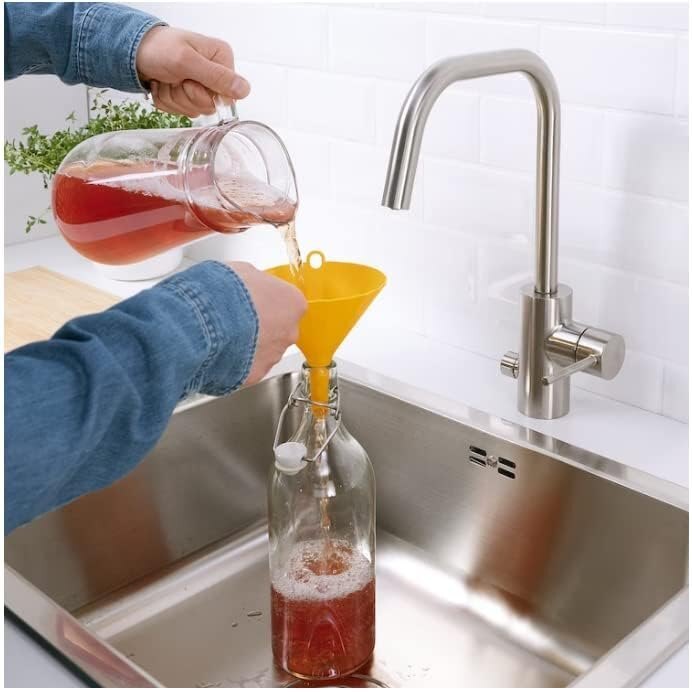 Kitchen Oil Funnel - Smooth Plastic, 12cm X 12cm X 13cm , Multi-color Design For Mess-free Liquid Transfer