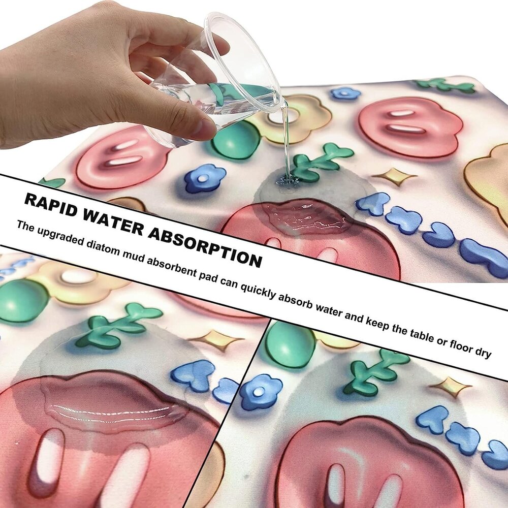 3d Visual Bathtub Mat - Plastic, 40x60 Cm , Pink Color With Smooth Surface And Non-slip Design For Enhanced Comfort And Safety