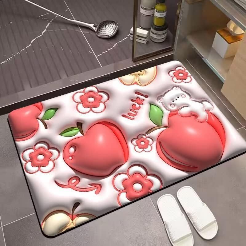 3d Visual Bathtub Mat - Plastic, 40x60 Cm , Pink Color With Smooth Surface And Non-slip Design For Enhanced Comfort And Safety