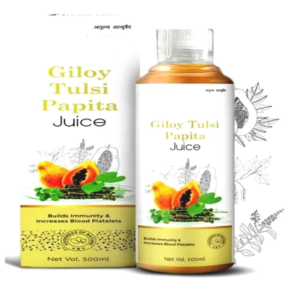 Wholesale Giloy Tulsi Papaya Juice 500ml - Direction: Twice A Day Morning And Evening