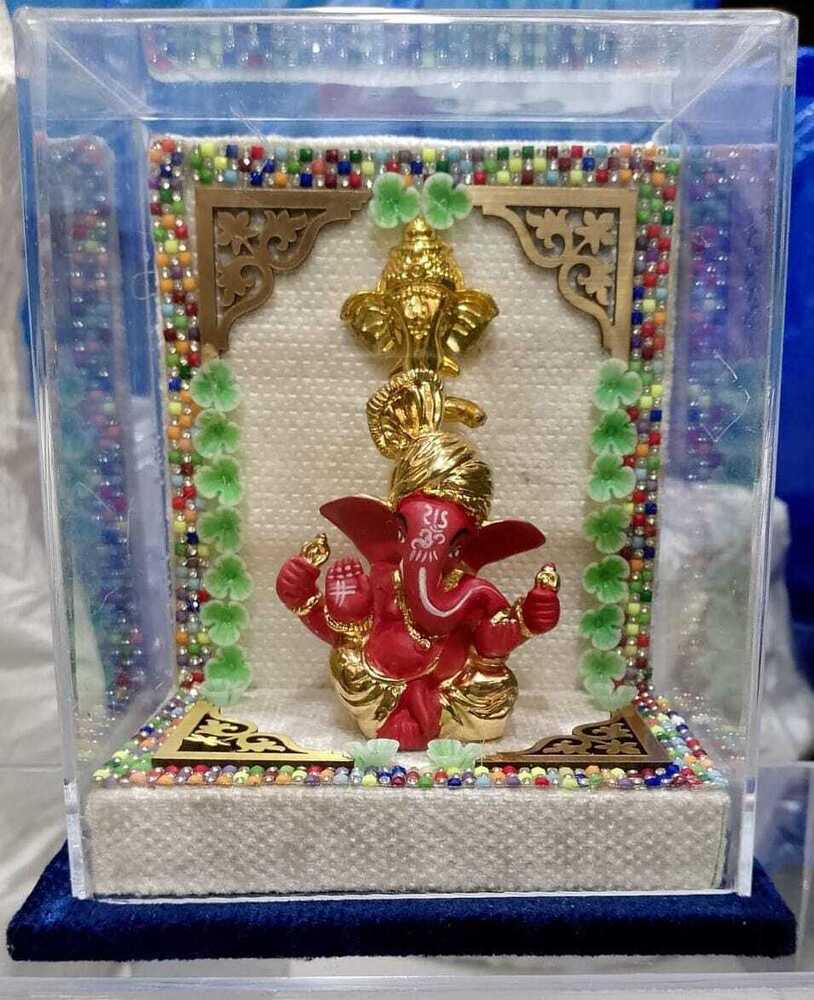 Gajanan Murti With Cabinet - Height: 7 Inch (In)