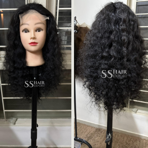 Full Lace Human Hair Wigs Brazilian Virgin Hair Straight Wave 180% Density Full Lace Wigs For Black Women With Baby Hair (18Inch) - Gender: Female