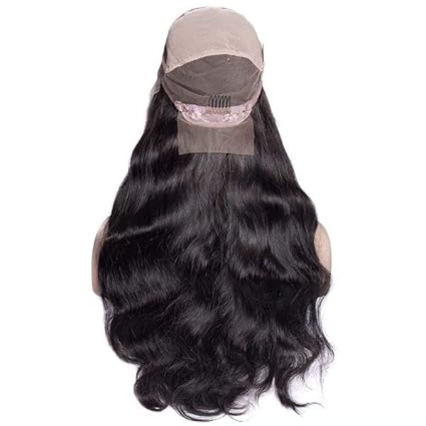 Full Lace Human Hair Wigs Brazilian Virgin Hair Straight Wave 180% Density Full Lace Wigs for Black Women with Baby Hair (18inch)