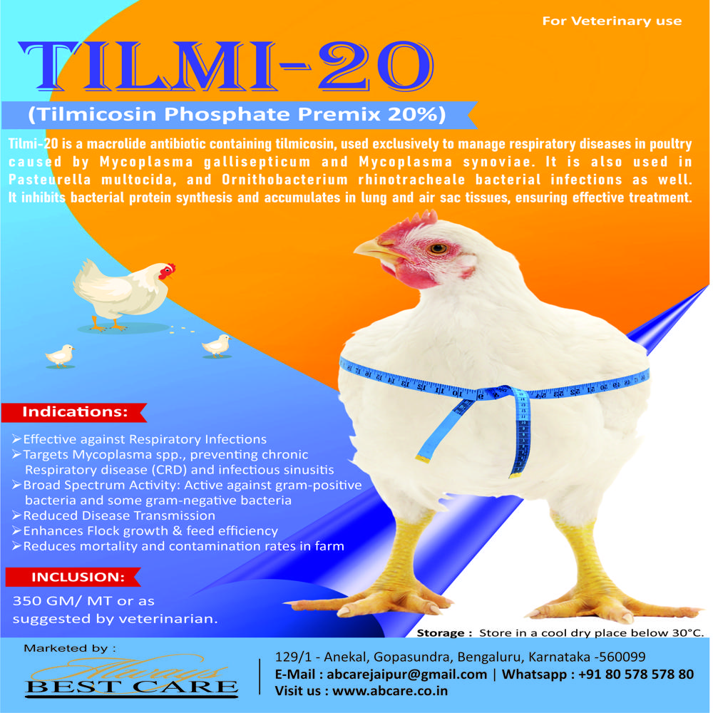 Tilmi-20 Antibiotic Feed Supplement - Efficacy: Promote Growth