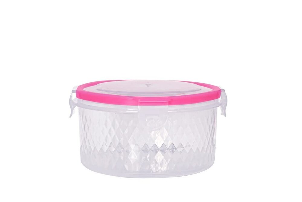 Plastic Airtight Container Set - Plastic, 5 X 10 X 10 Cm, White | Set Of 6 Containers With 500 Ml Capacity For Food Storage
