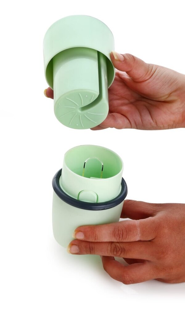 3 In 1 Dry Fruit Cutter - Durable Plastic And Steel, Manual Power Supply, Vibrant Green Color, Versatile Kitchen Tool