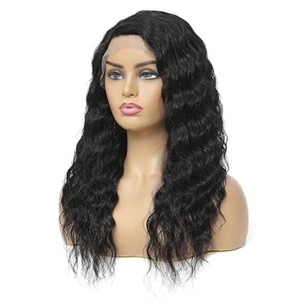Glueless Lace Front Wigs Natural Black Indian Human Hair 22Inch Wholesale Supplier