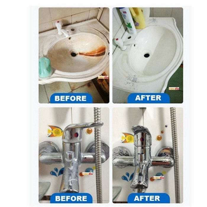 350 Ml Bathroom Fitting Cleaner - Durable Plastic, 500ml Size, White Color | Effectively Removes Dirt, Grime & Soap Scum
