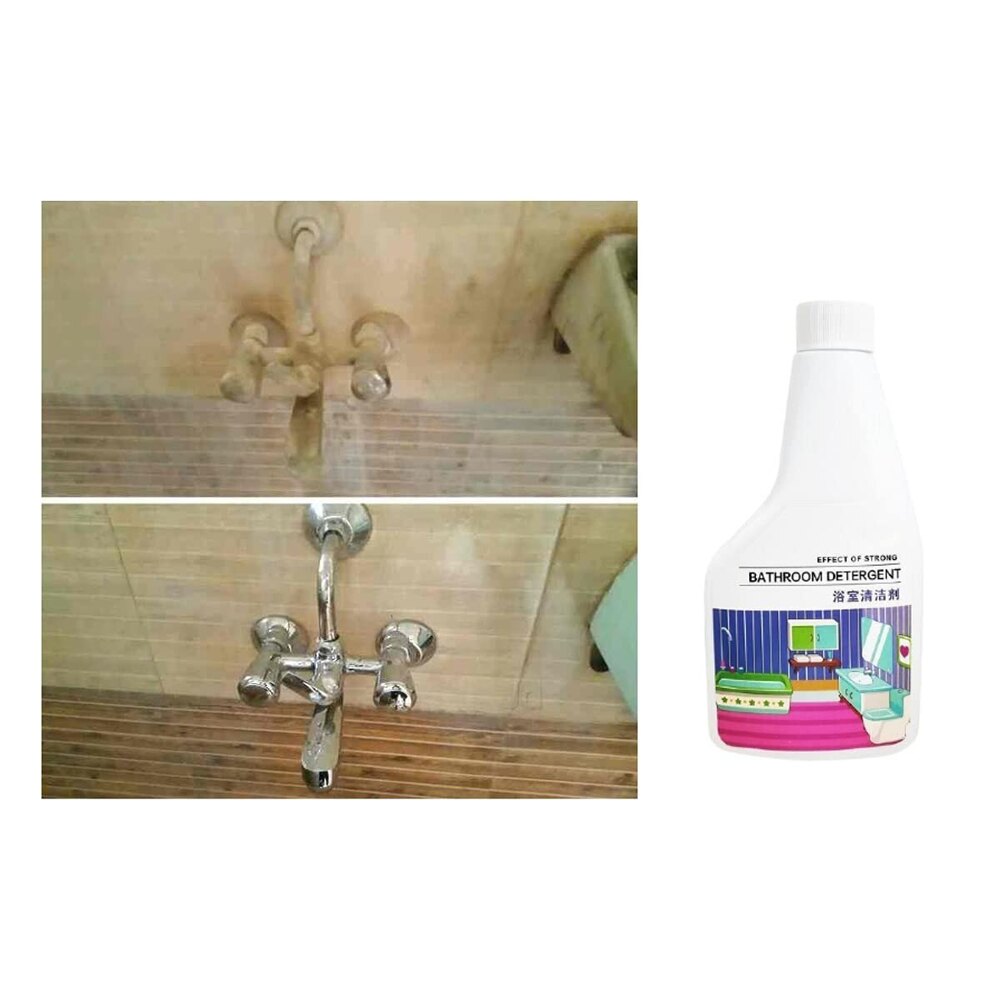 350 Ml Bathroom Fitting Cleaner - Durable Plastic, 500ml Size, White Color | Effectively Removes Dirt, Grime & Soap Scum