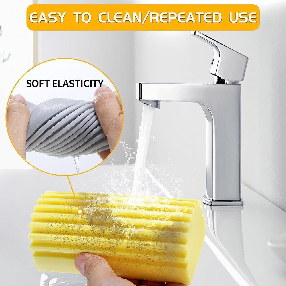 Magic Cleaning Sponge - Sponge Material, 11x5.5 Cm Size, Multi-color Option | Versatile Cleaning Tool For Cars, Kitchens, Windows, And More