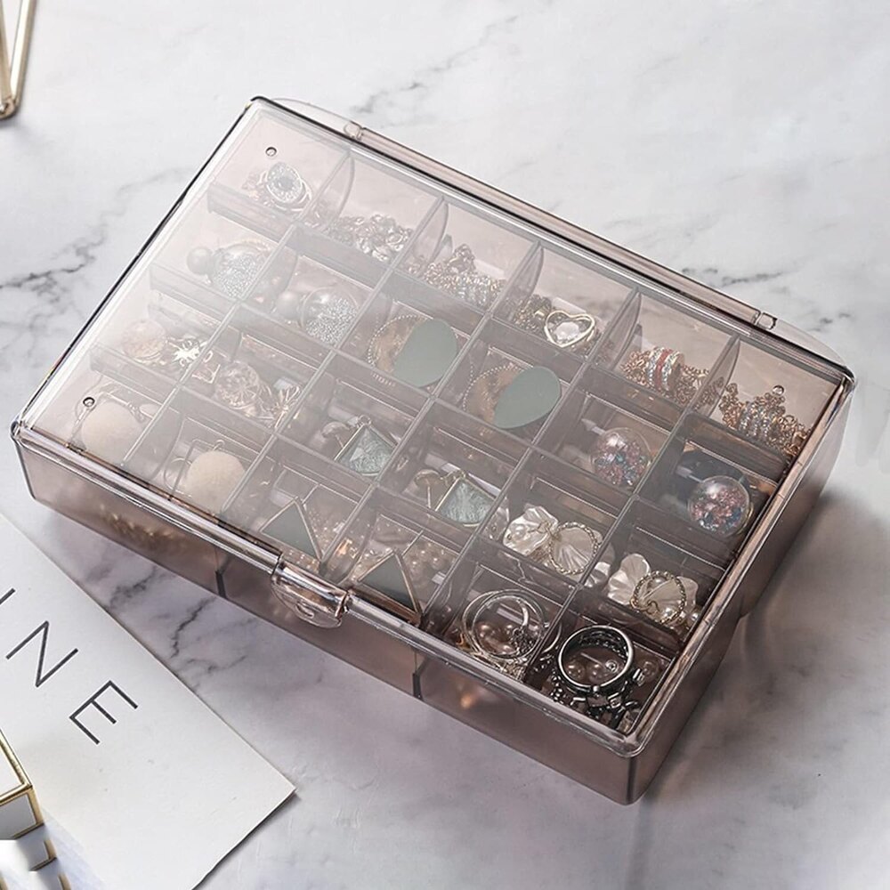 Acrylic Jewellery Box - Durable Acrylic Material, Available In Various Sizes, Classic Brown Color, Standard Rectangular Design