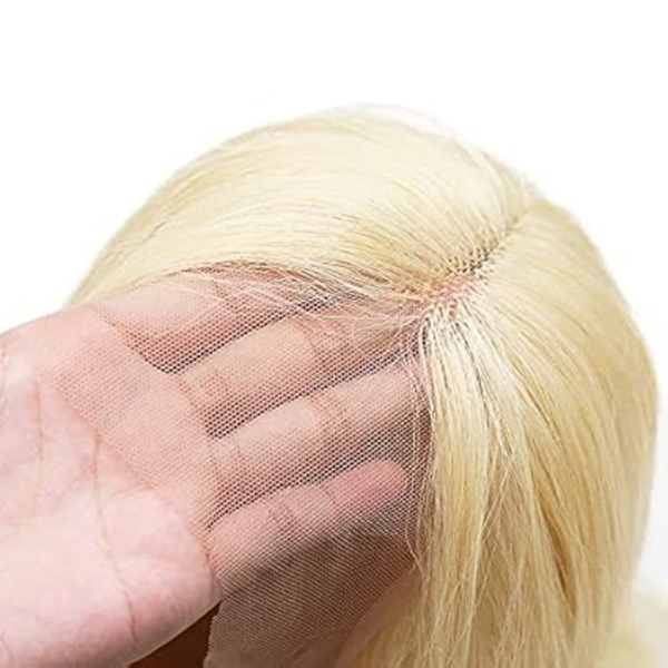 Blonde Color Human Hair Wigs  HD Lace Wig Silky Straight Lace Front Wigs