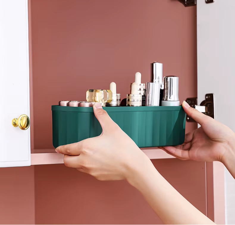 5 Grid Socks Organiser - Durable Plastic, Different Sizes, Multi Color | Rectangular Shape, Ideal For Home And Industrial Use