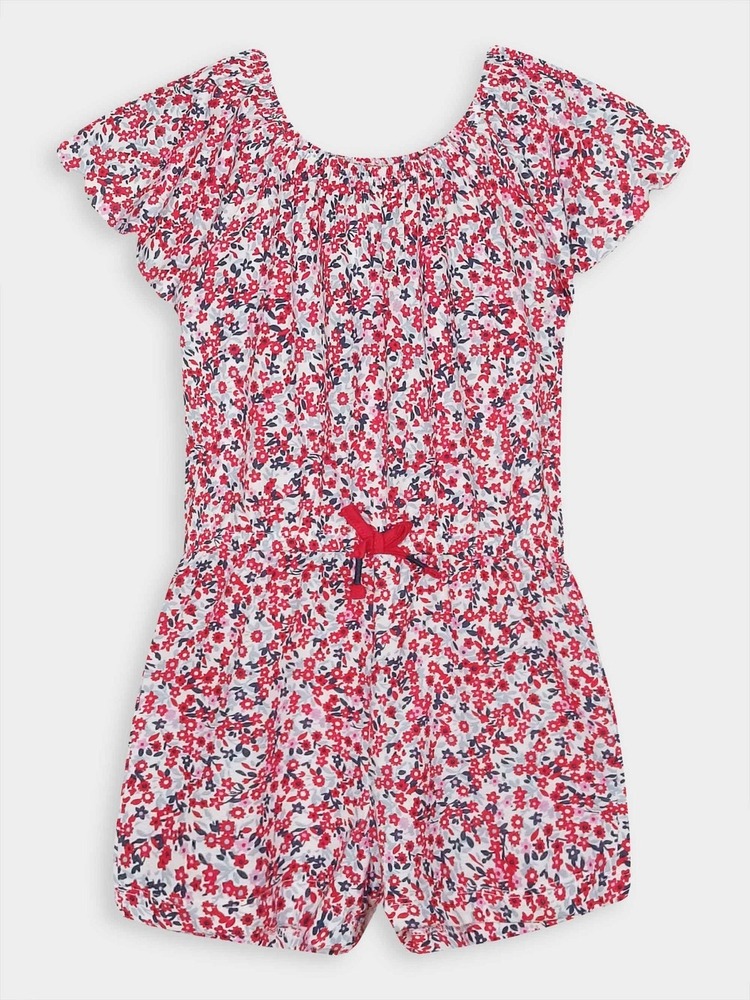 Girls Printed Dungaree
