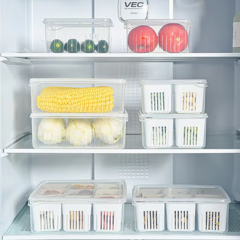 6 Grid Plastic Fridge Container