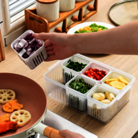 6 Grid Plastic Fridge Container