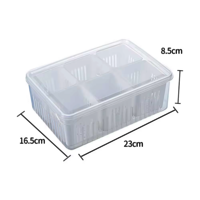 6 Grid Plastic Fridge Container