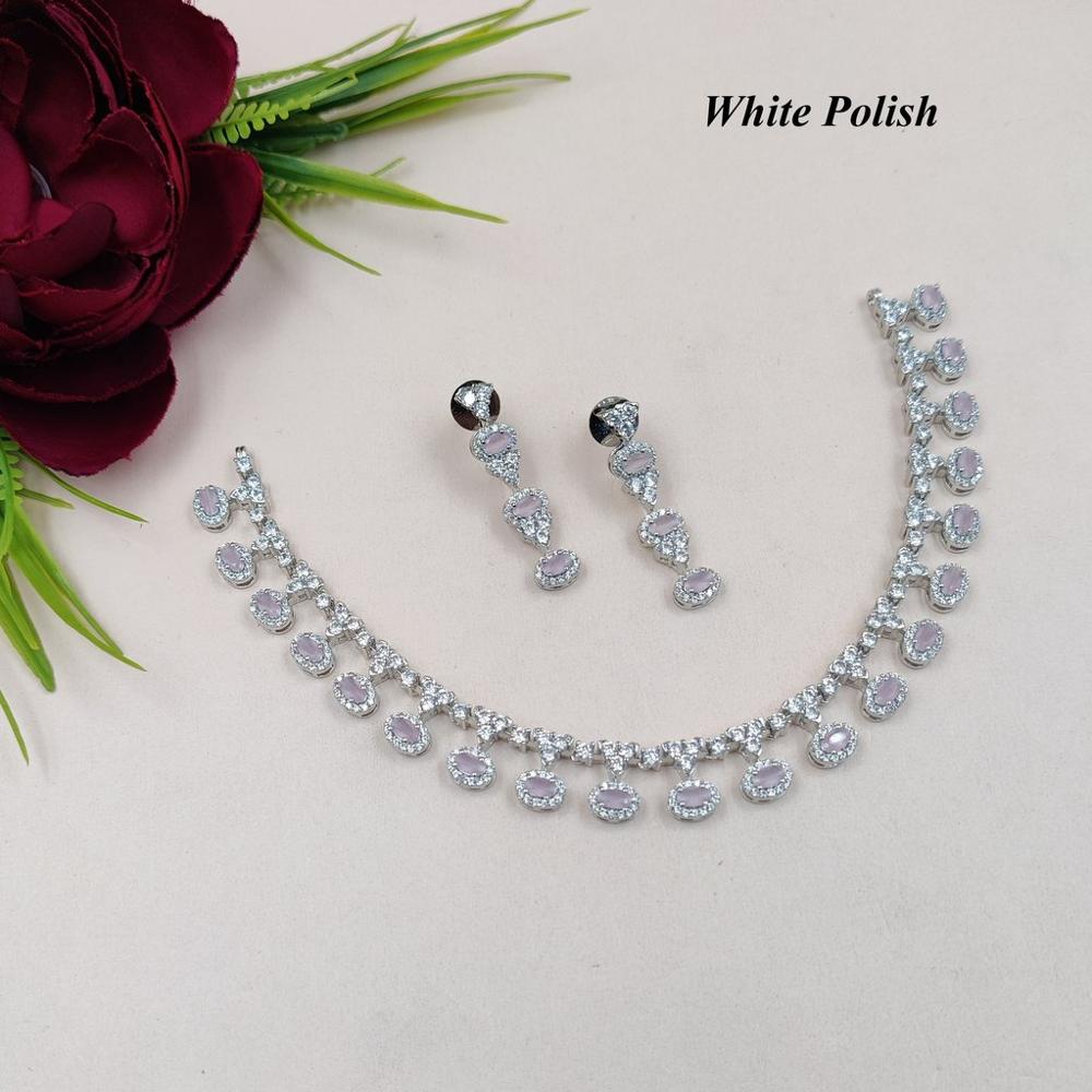 Fashinable American Diamond Necklace Set 