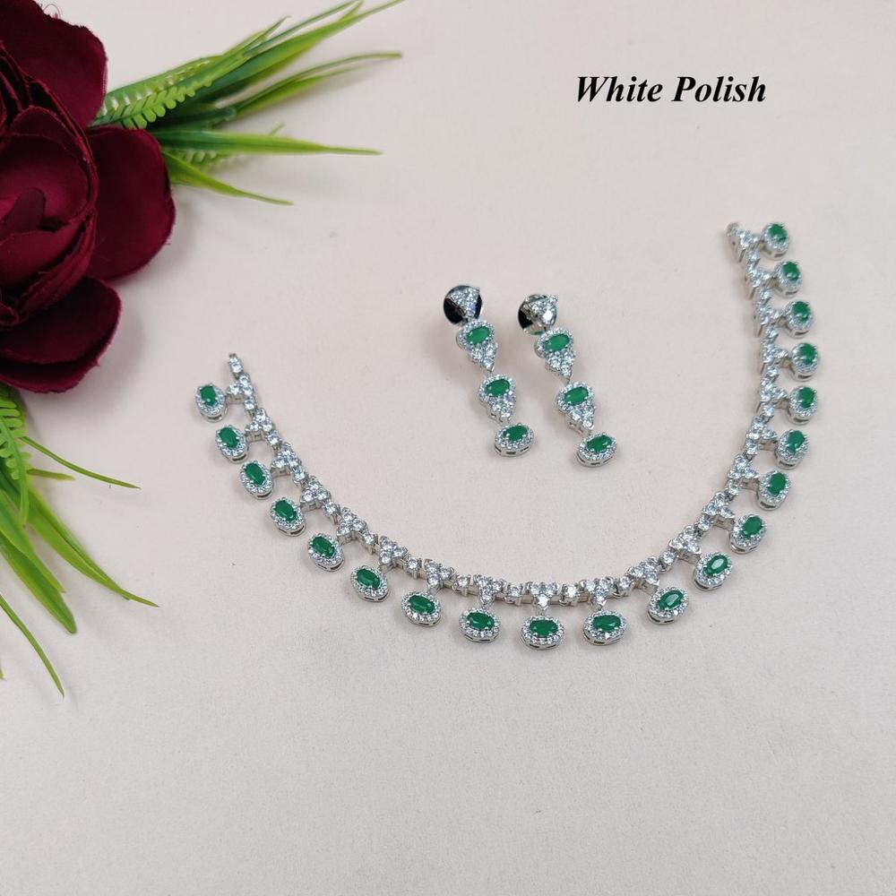 Fashinable American Diamond Necklace Set 