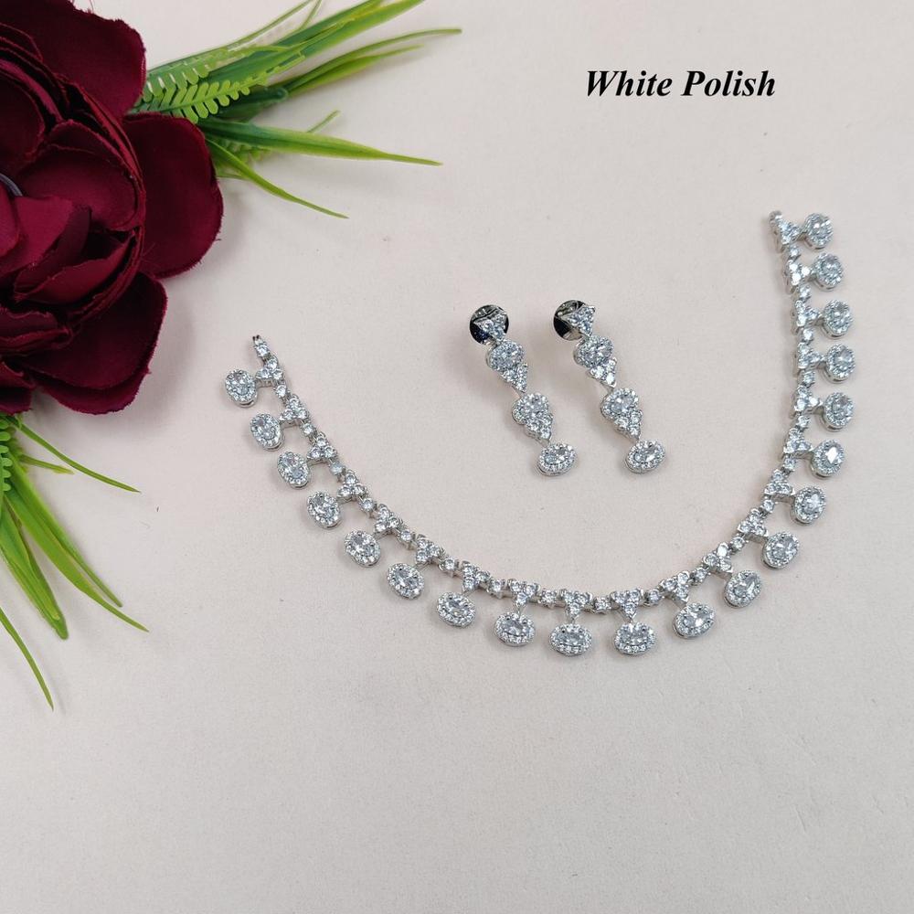 Fashinable American Diamond Necklace Set 