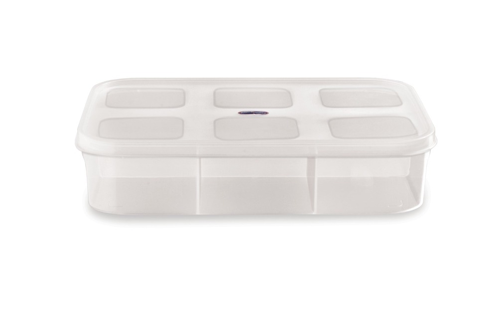 6 Partition Transparent Plastic Box - Feature: Good Quality