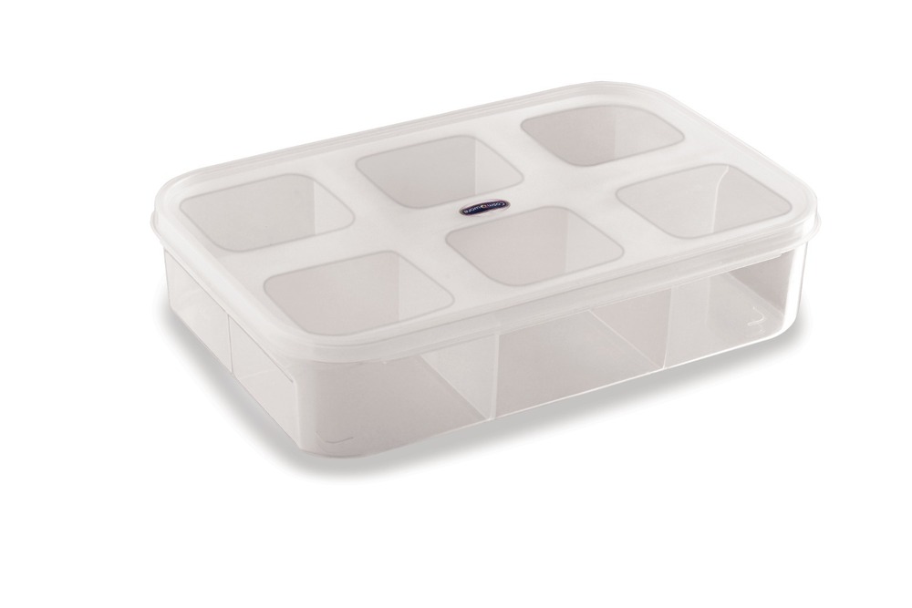 6 Partition Transparent Plastic Box - Feature: Good Quality
