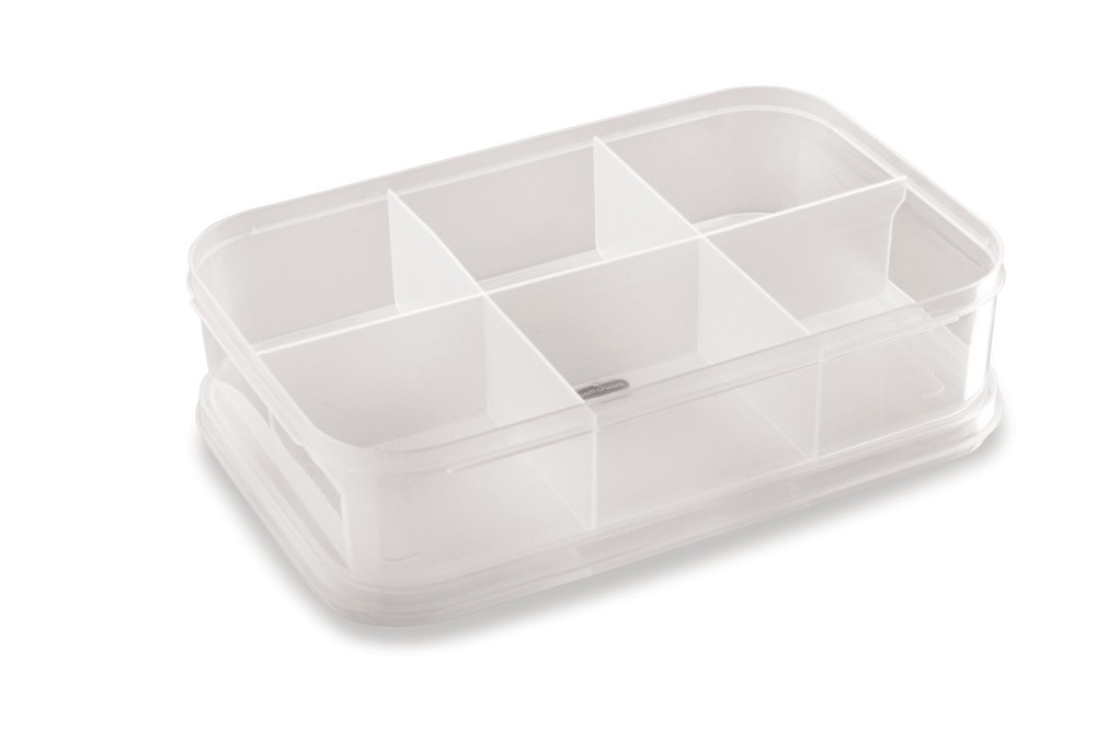 6 Partition Transparent Plastic Box - Feature: Good Quality