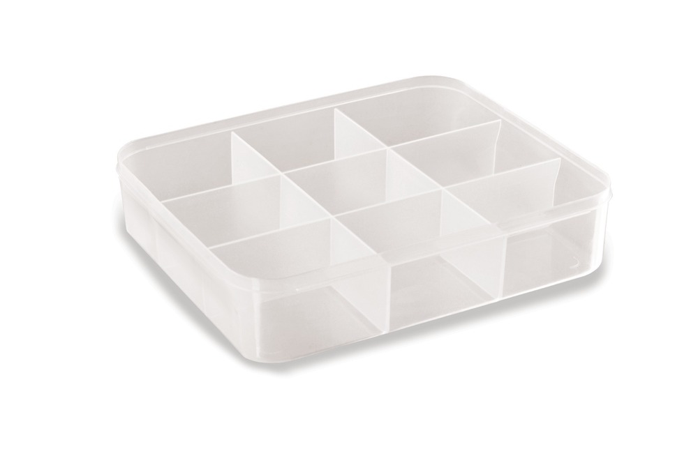 9 Partition Transparent Plastic Box - Feature: Good Quality
