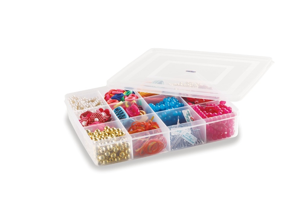 12 Partition Transparent Plastic Box - Feature: Good Quality