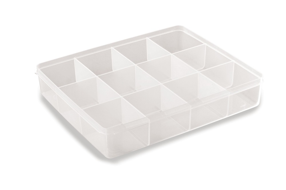 12 Partition Transparent Plastic Box - Feature: Good Quality