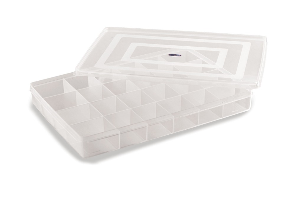 24 Partition Transparent Plastic Box - Feature: Good Quality