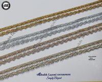 Gota Patti Samosa Zigzag Design Lace - Color: Golden Shade