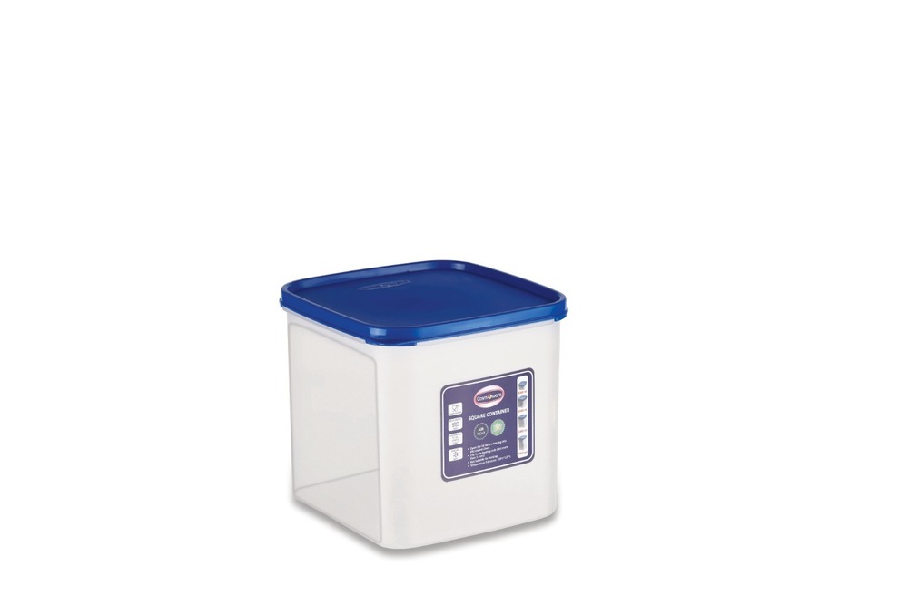 4400ml Plastic Square Airtight Food Container - Color: Transparent