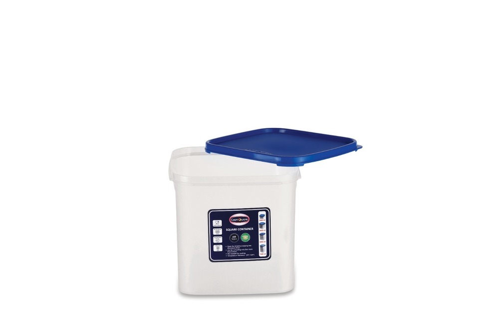 4400ml Plastic Square Airtight Food Container - Color: Transparent