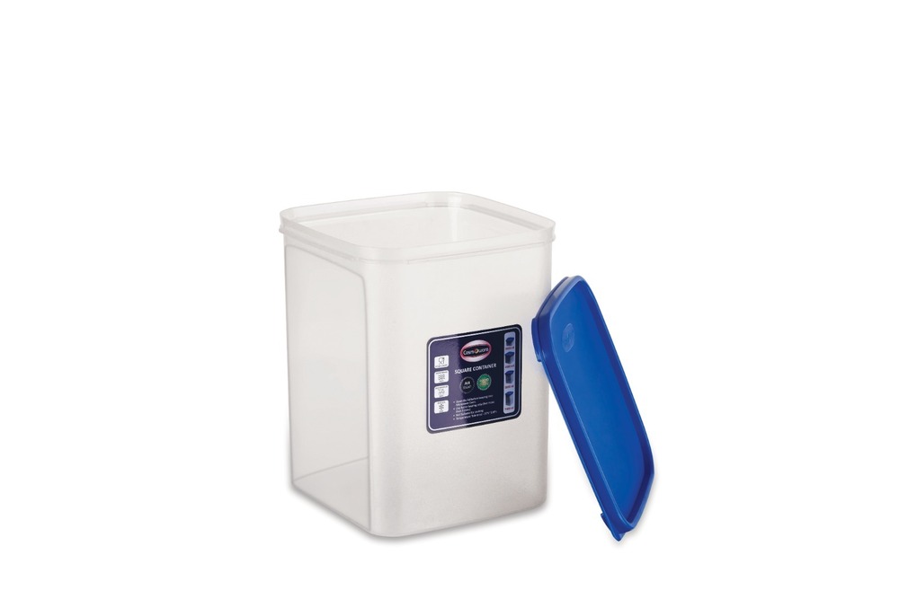 5800ml Plastic Square Airtight Food Container - Color: Transparent