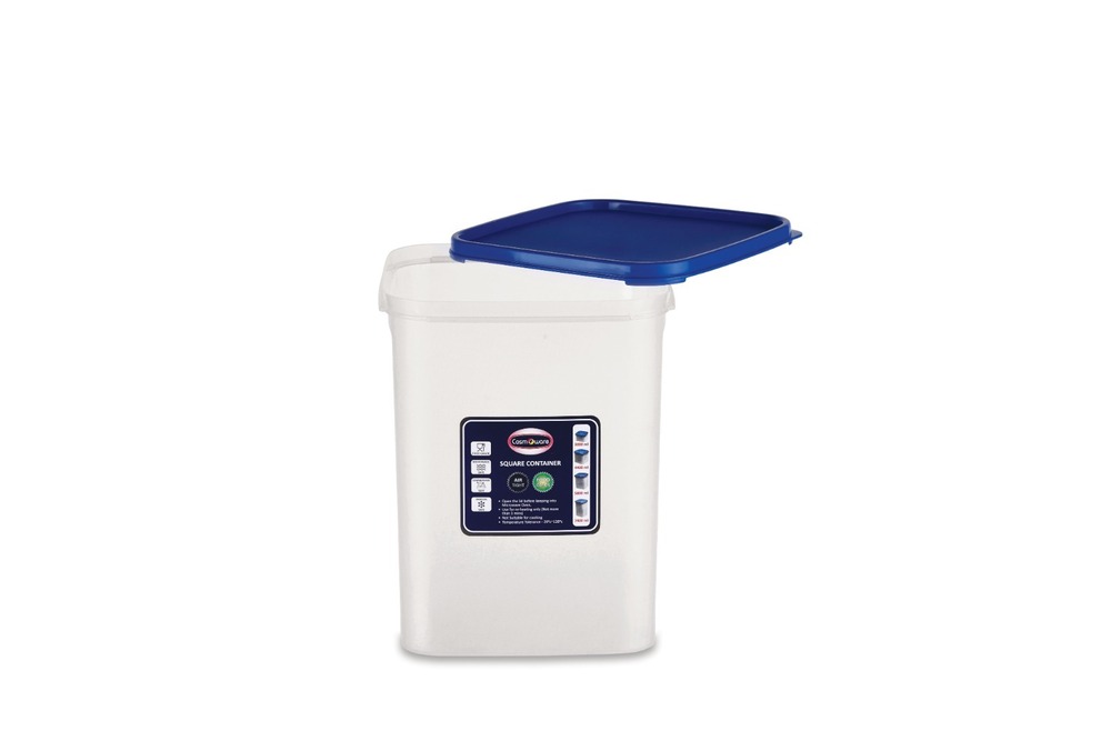 5800ml Plastic Square Airtight Food Container - Color: Transparent