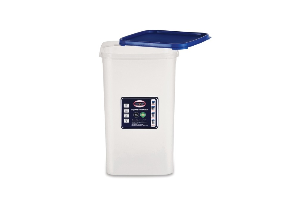 7400ml Plastic Square Airtight Food Container - Color: Transparent