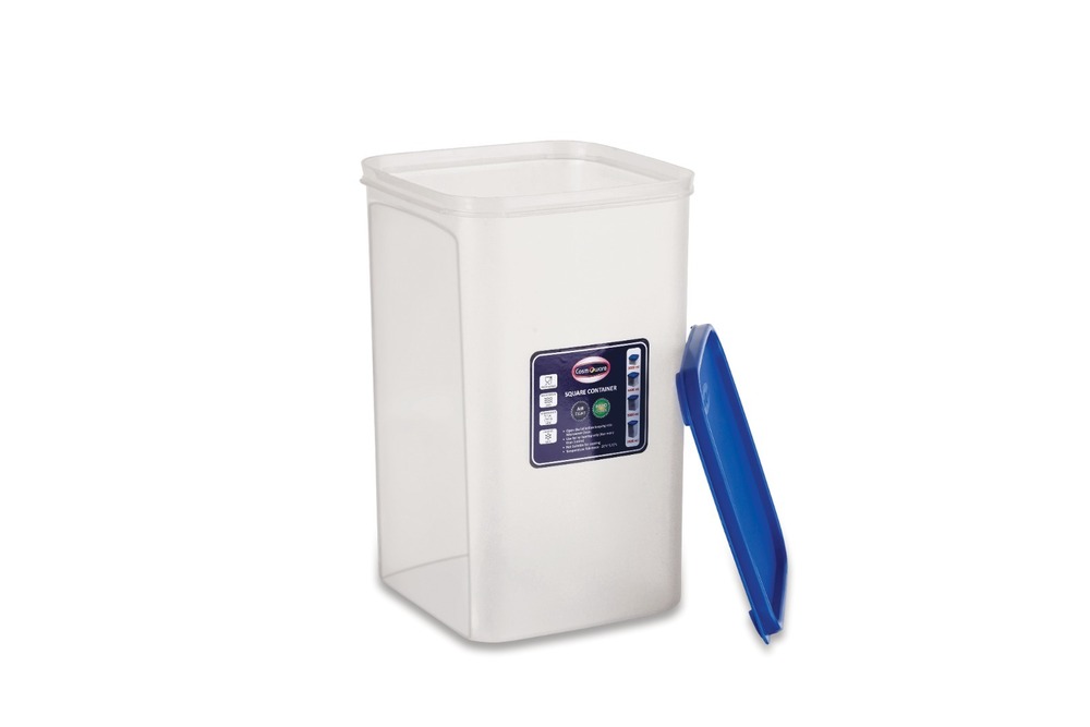 7400ml Plastic Square Airtight Food Container - Color: Transparent