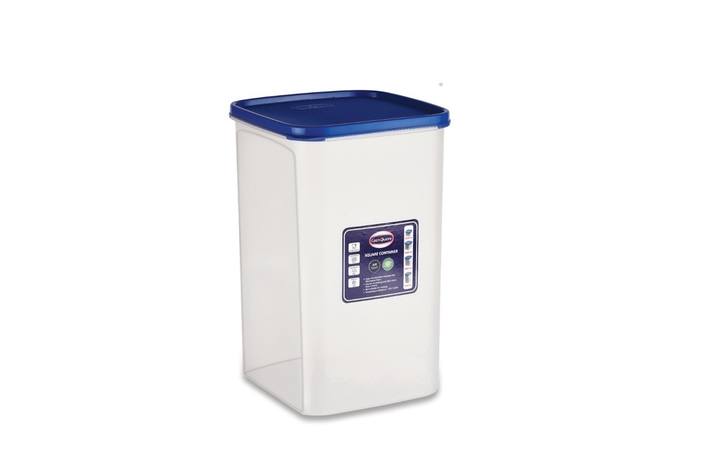 7400ml Plastic Square Airtight Food Container - Color: Transparent
