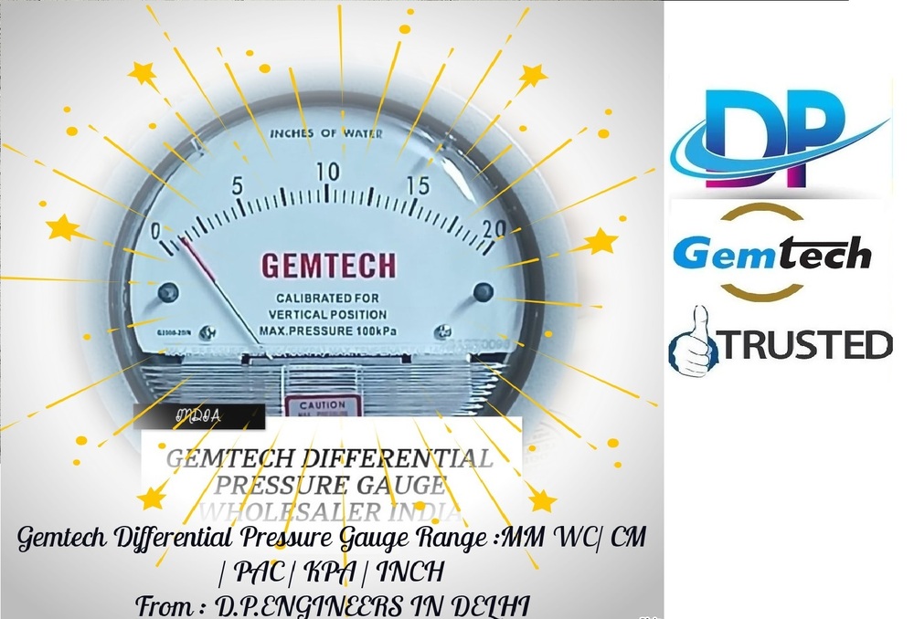 Best - Industrial GEMTECH Differential Pressure Gauge Online Shopping India