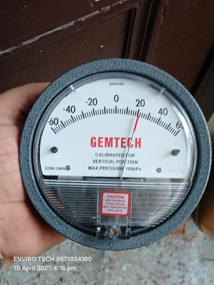 Gemtech Differential Pressure Gauge From Gultekdi Industrial Estate Pune Maharashtra - Accuracy: 2% (-Ha Model 1) Of Fs (3% (-Ha 1.5%) On -0